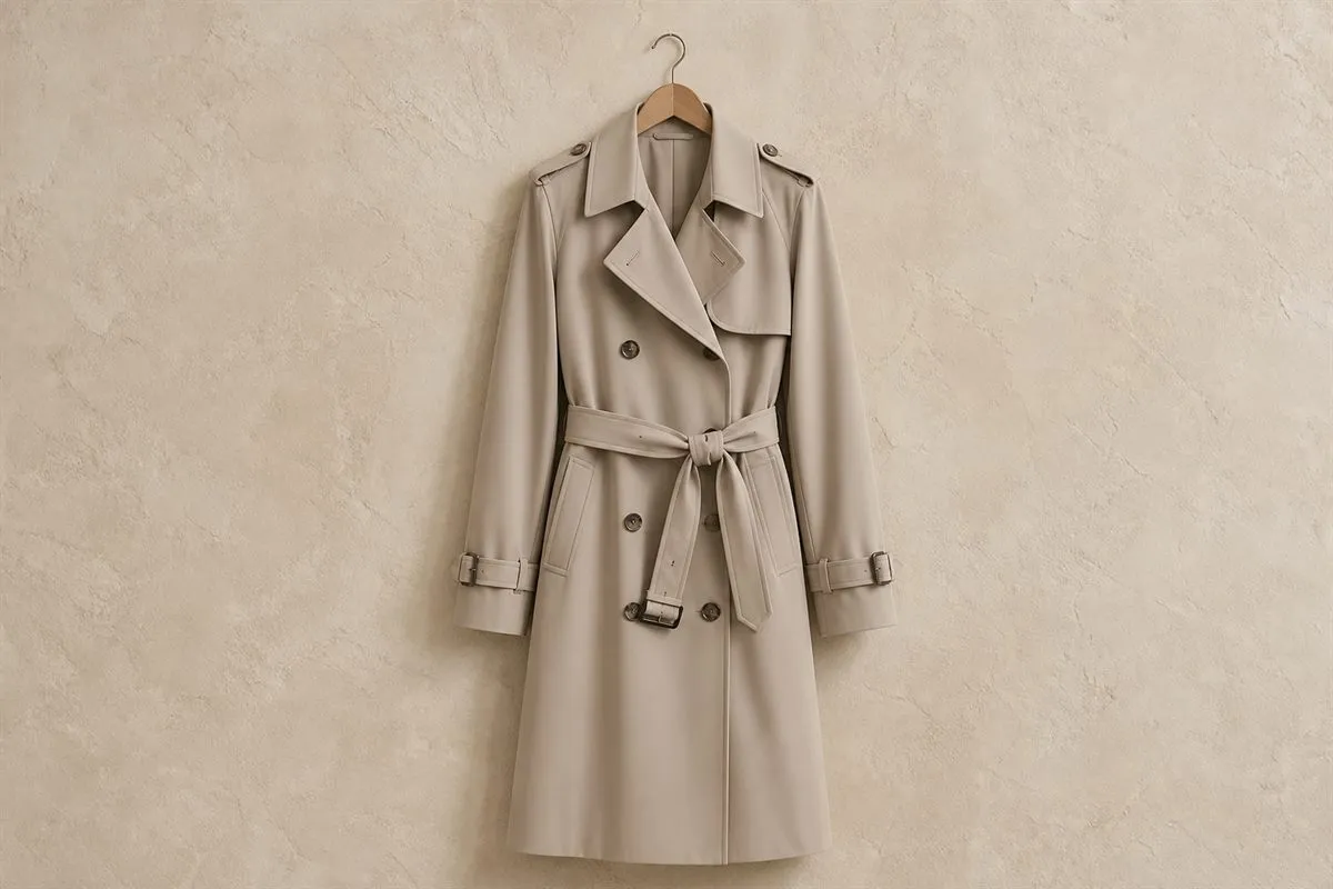 Mid-Length Fluid Gabardine Trench Coat Limited Edition